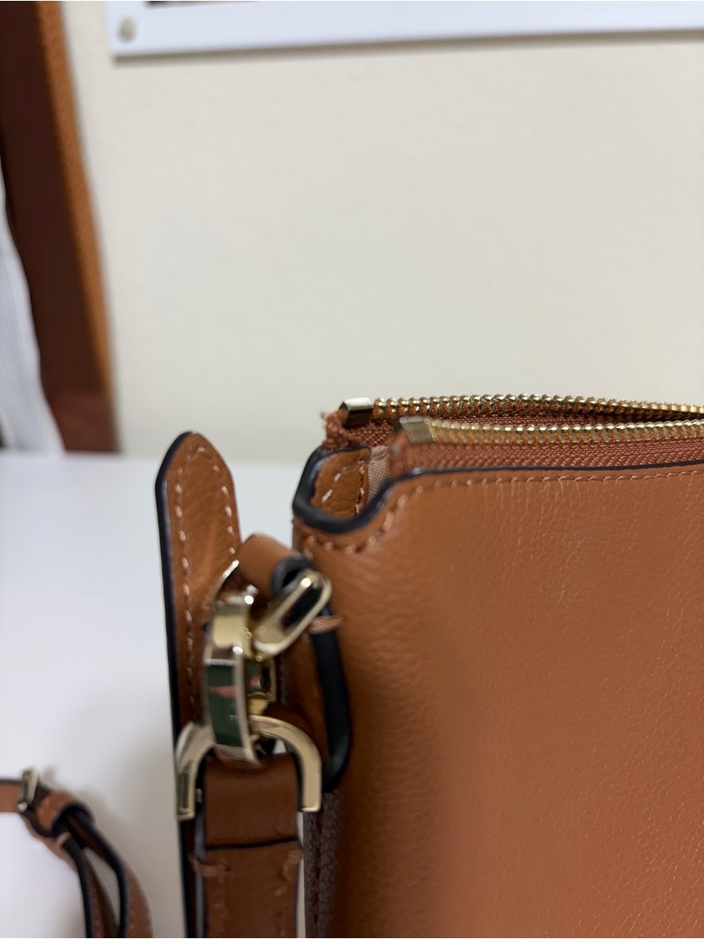 Kate Spade Brown Pebbled Leather Crossbody - Picture 4 of 7